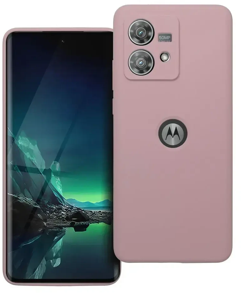 Oem Originalus Motorola EDGE 40 NEO silikoninis 2 mm dėklas (apsauginis fotoaparatas), rausvos spalvos.