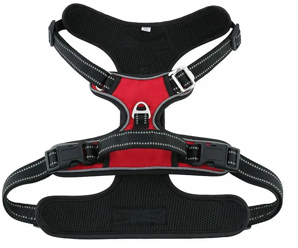 Oem Dog harness OXFORD A dydis L red juodas