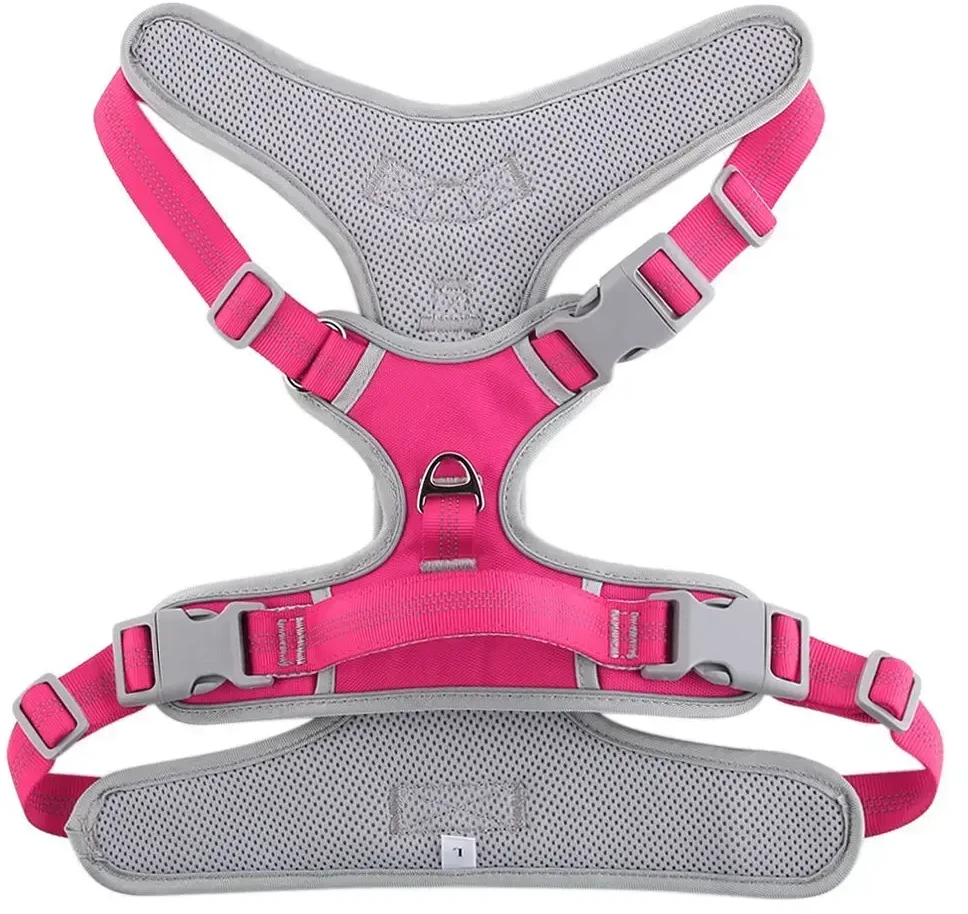 Oem Dog harness OXFORD B dydis S pink pilkas
