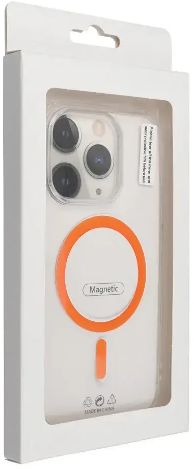 Oem Spalvingas žiedinis „Drop Glue“ magnetinis dėklas, suderinamas su „MagSafe“ ir tinkantis prie „Samsung A17“ dėklo, oranžinis.