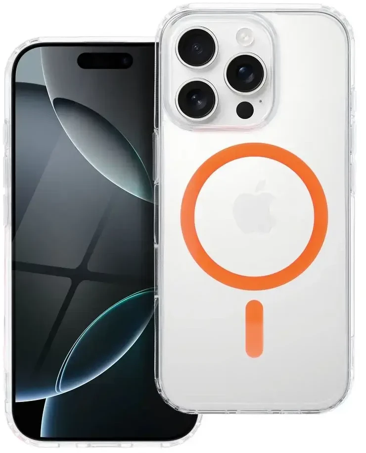 Oem Dėklas na Samsung A37 Drop Glue Colorful Ring Mag Cover zgodne su MagSafe oranžinė