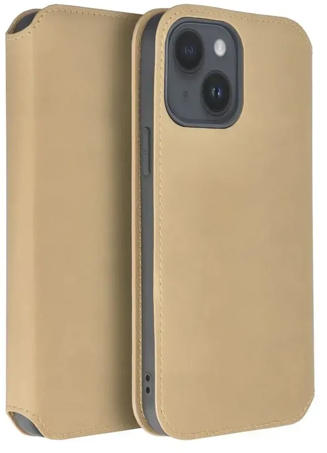 Oem DUAL POCKET Book dėklas skirtas Xiaomi Redmi Note 13 Pro Plus 5G aukso spalvos