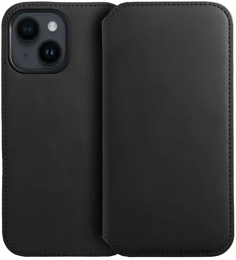 Oem DUAL POCKET Book dėklas skirtas Xiaomi Redmi Note 14 5G juodos spalvos