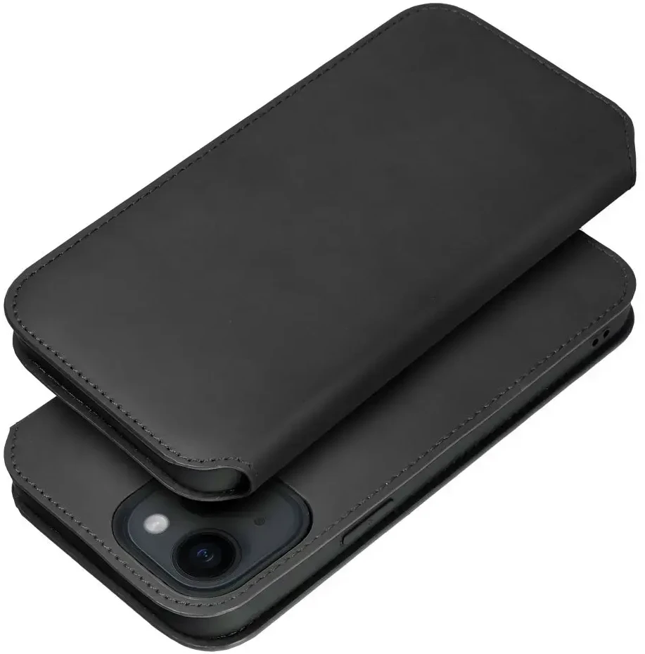 Oem DUAL POCKET Book dėklas skirtas Xiaomi Redmi Note 14 5G juodos spalvos