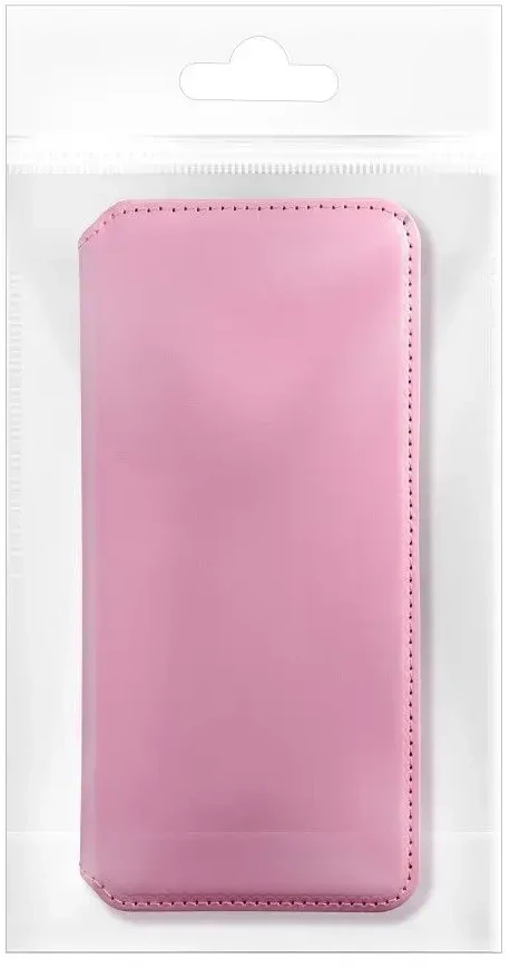 OEM atverčiamas dėklas, skirtas „iPhone 16 PLUS“ su dviem kišenėmis, šviesiai rožinis