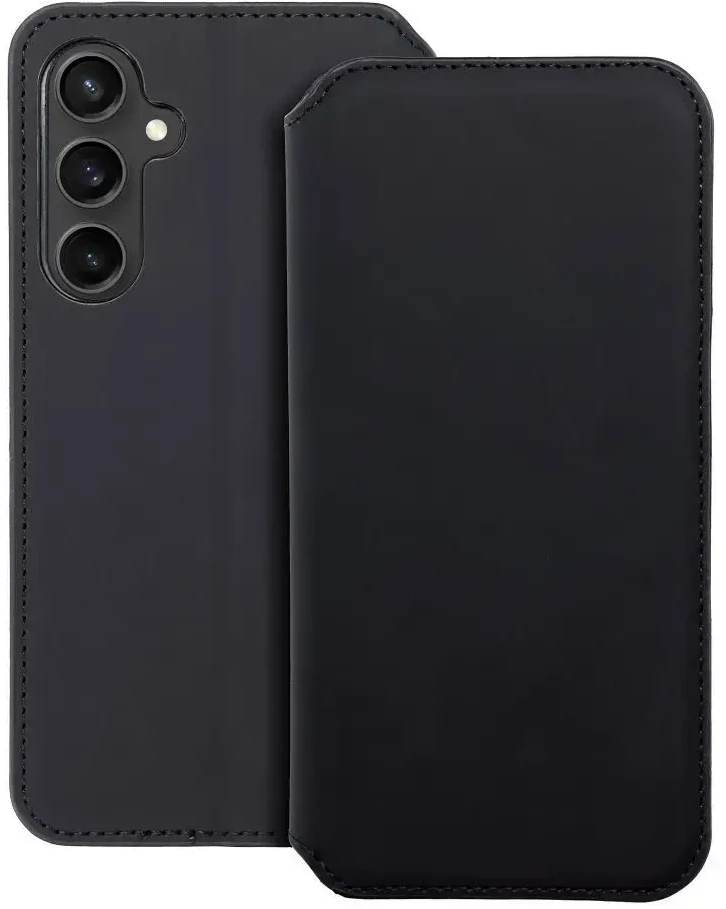 Oem DUAL POCKET Book dėklas skirtas Samsung Galaxy S23 FE juodos spalvos