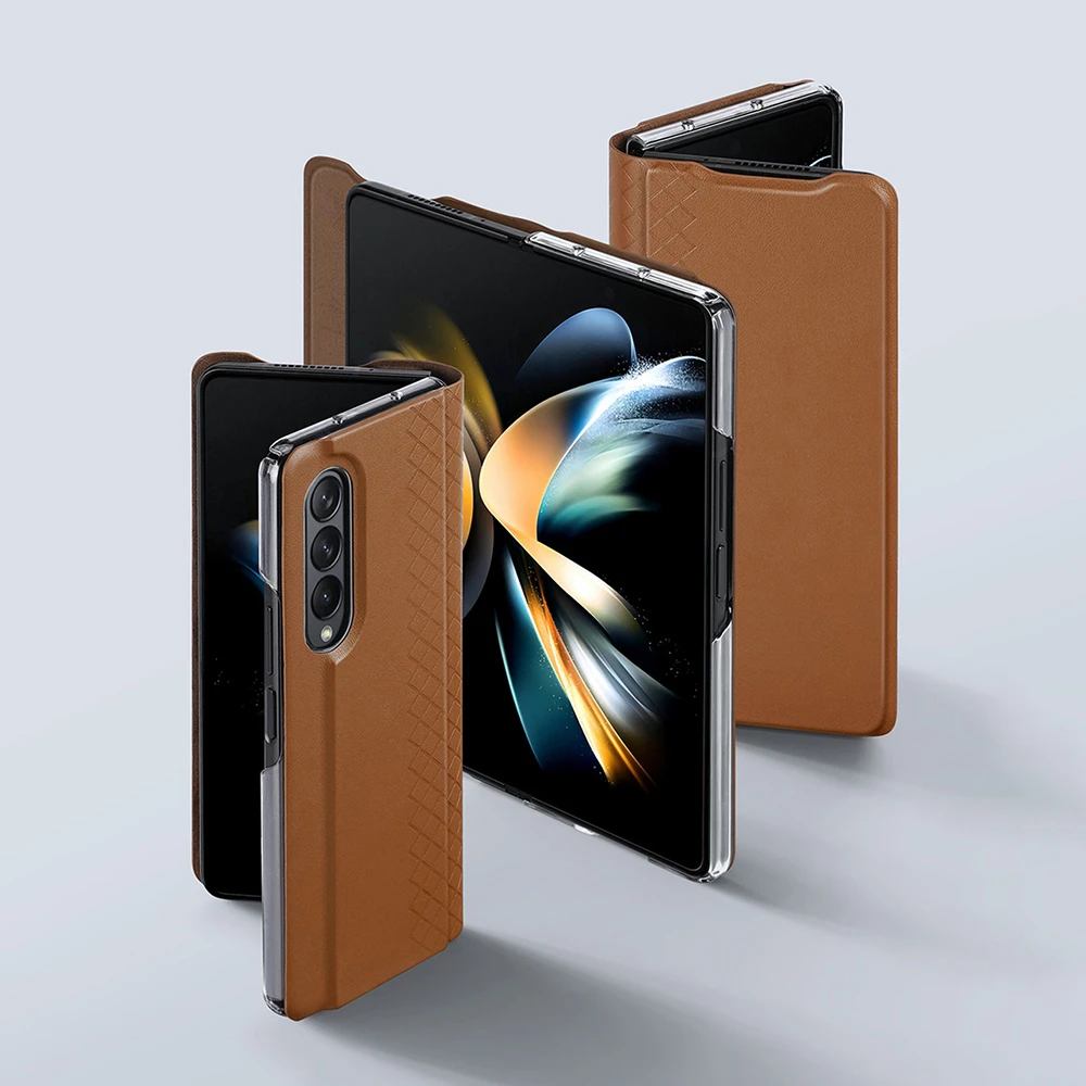 Dėklas Oem Dux Ducis "Bril" skirtas Samsung F936 Z Fold4 rudas