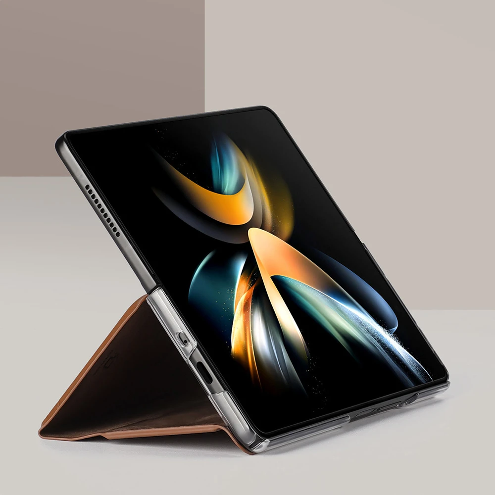 Dėklas Oem Dux Ducis "Bril" skirtas Samsung F936 Z Fold4 rudas