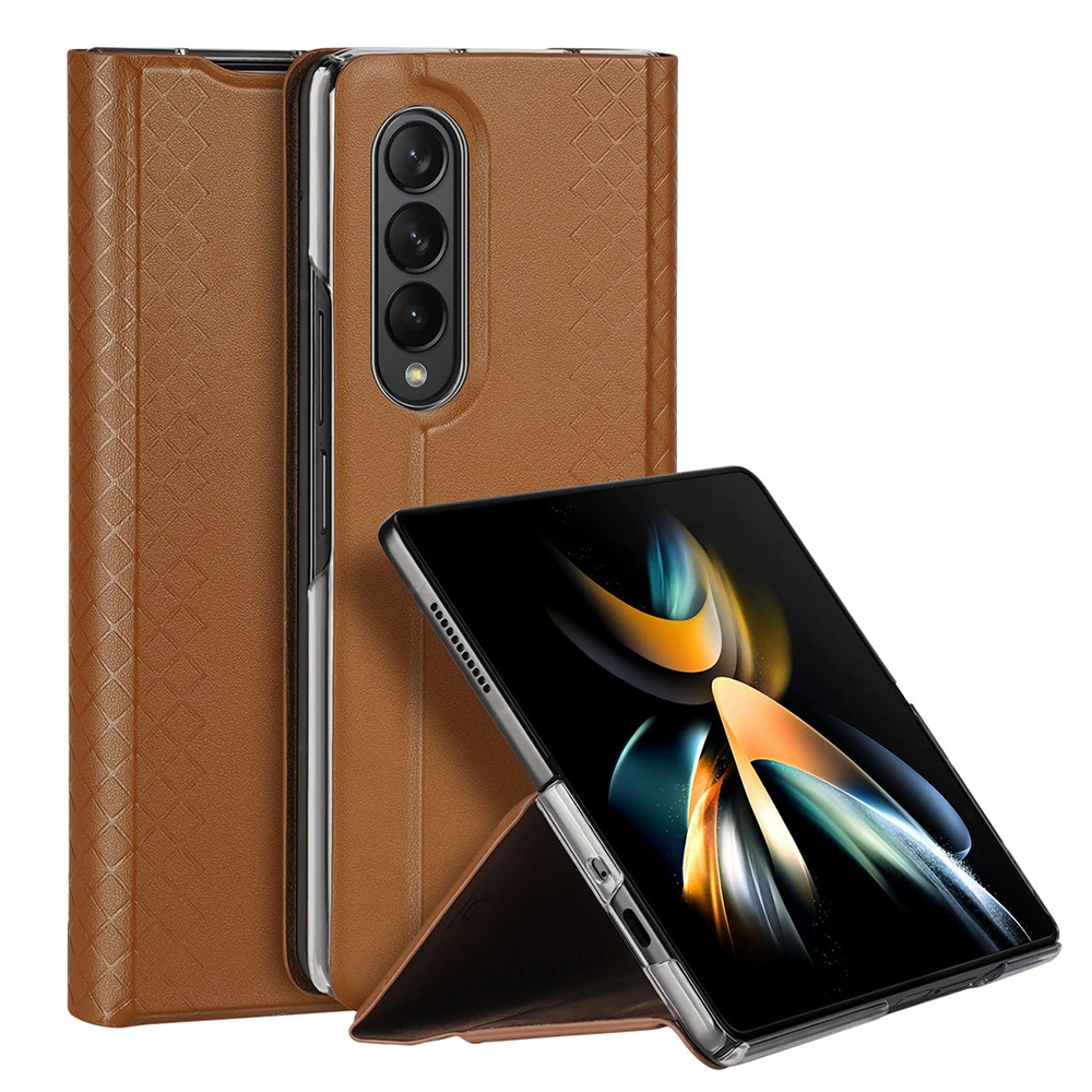 Dėklas Oem Dux Ducis "Bril" skirtas Samsung F936 Z Fold4 rudas