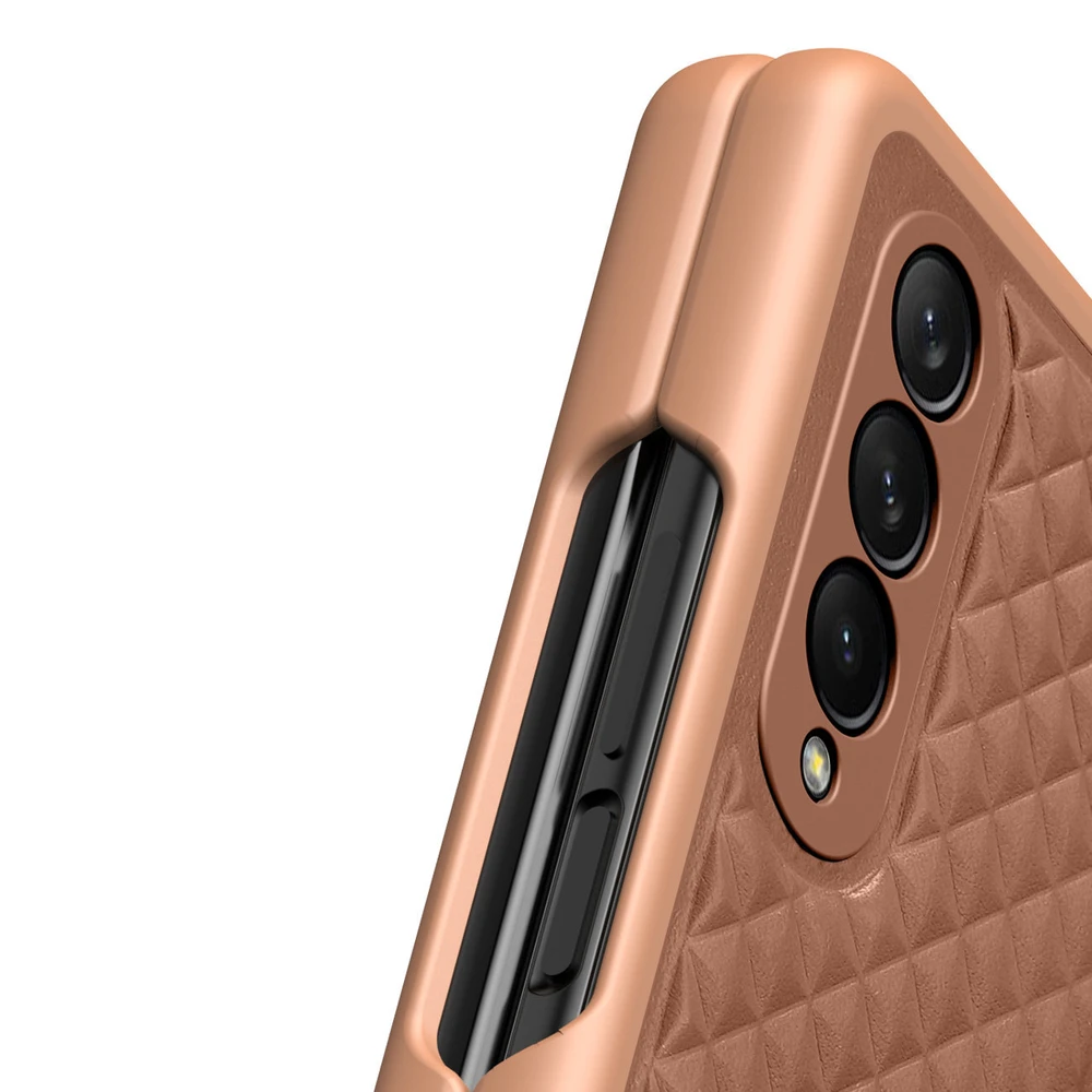 Dux Ducis Venice dėklas skirtas Samsung Galaxy Z Fold 4, rudas
