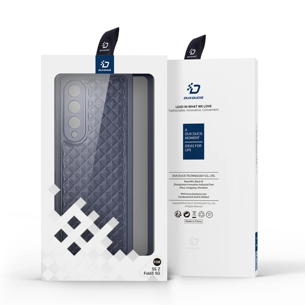 Dux Ducis Venice dėklas skirtas Samsung Z Fold 4 5G, mėlynas