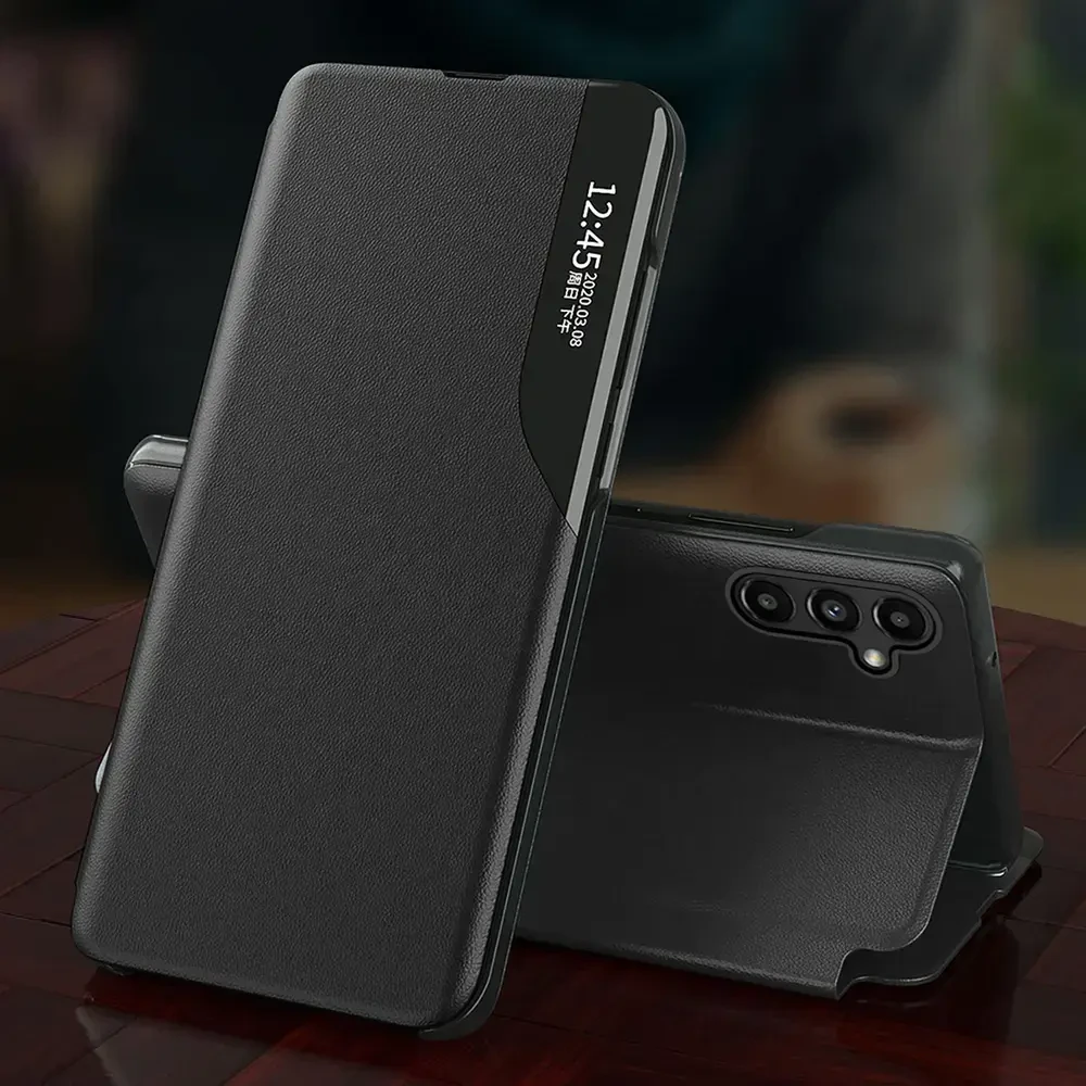 Hurtel Eco Leather View dėklas skirtas Samsung Galaxy S23 +, raudonas