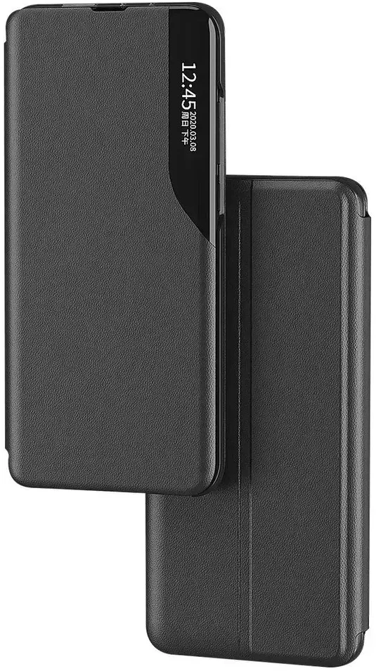 Hurtel Eco Leather View dėklas skirtas Samsung Galaxy A73, raudonas