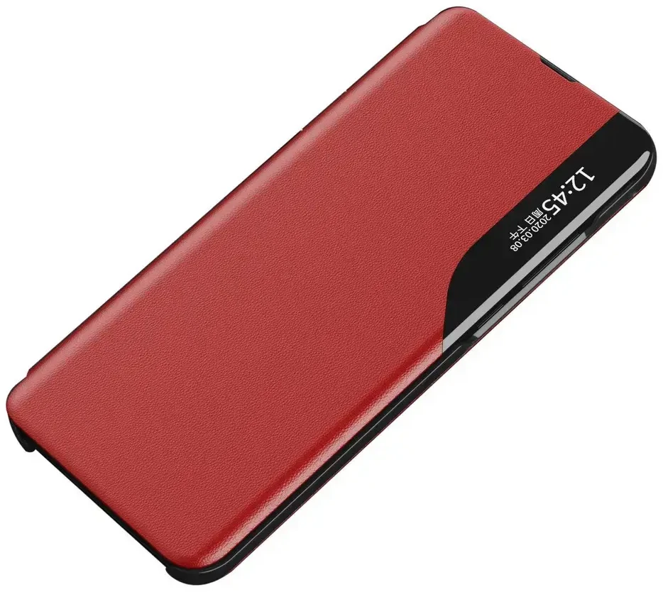 Hurtel Eco Leather View dėklas skirtas Samsung Galaxy A73, mėlynas