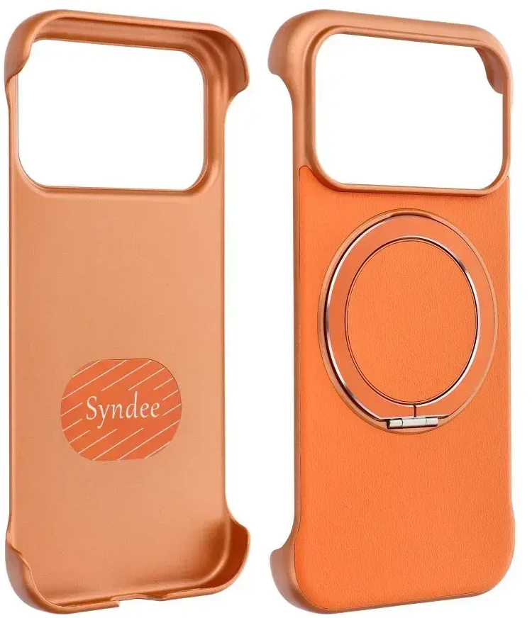 OEM dėklas, skirtas iPhone 17 AIR, su „Edge Free“, suderinamas su „MagSafe“, oranžinis