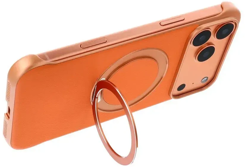 OEM dėklas, skirtas iPhone 17 AIR, su „Edge Free“, suderinamas su „MagSafe“, oranžinis