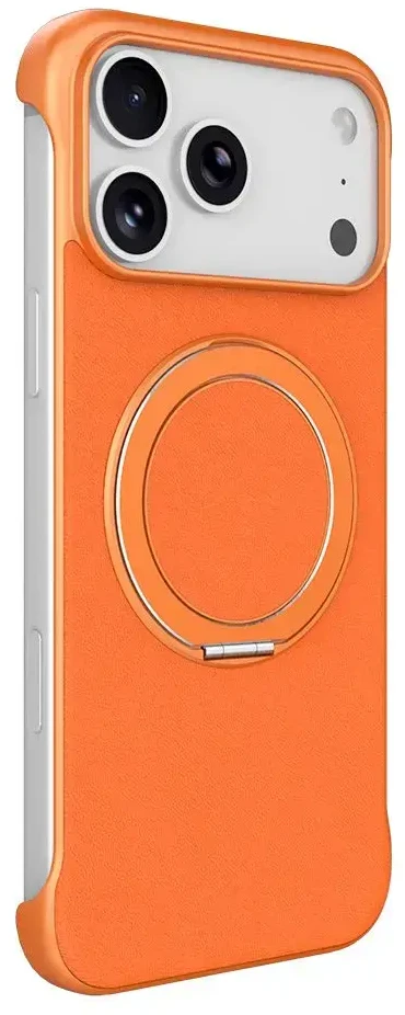 OEM dėklas, skirtas iPhone 17 AIR, su „Edge Free“, suderinamas su „MagSafe“, oranžinis