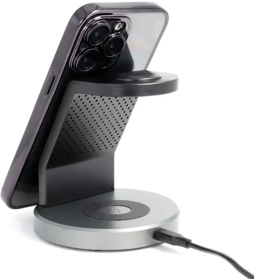 OEM dėklas, skirtas iPhone 15, Electro Mag dėklas, suderinamas su MagSafe juodas