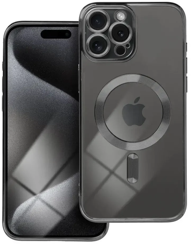 Oem Originalus „iPhone 15 PRO MAX“ dėklas, suderinamas su „MagSafe“ ir juodas