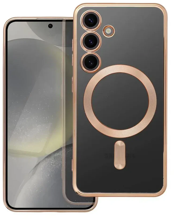 Oem ELECTRO MAG COVER dėklas suderinamas su MagSafe skirtas Samsung Galaxy S24 aukso spalvos