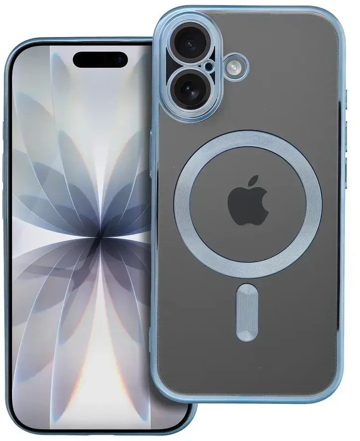 OEM dėklas, skirtas „iPhone 17“, „Electro Mag Cover“, suderinamas su „MagSafe“ mėlynas