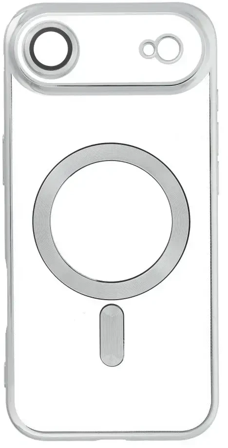 OEM dėklas, skirtas iPhone 17 AIR, Electro Mag dėklas, suderinamas su MagSafe sidabrinis