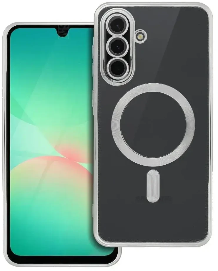 Oem ELECTRO MAG COVER dėklas suderinamas su MagSafe skirtas Samsung Galaxy A56 sidabro spalvos