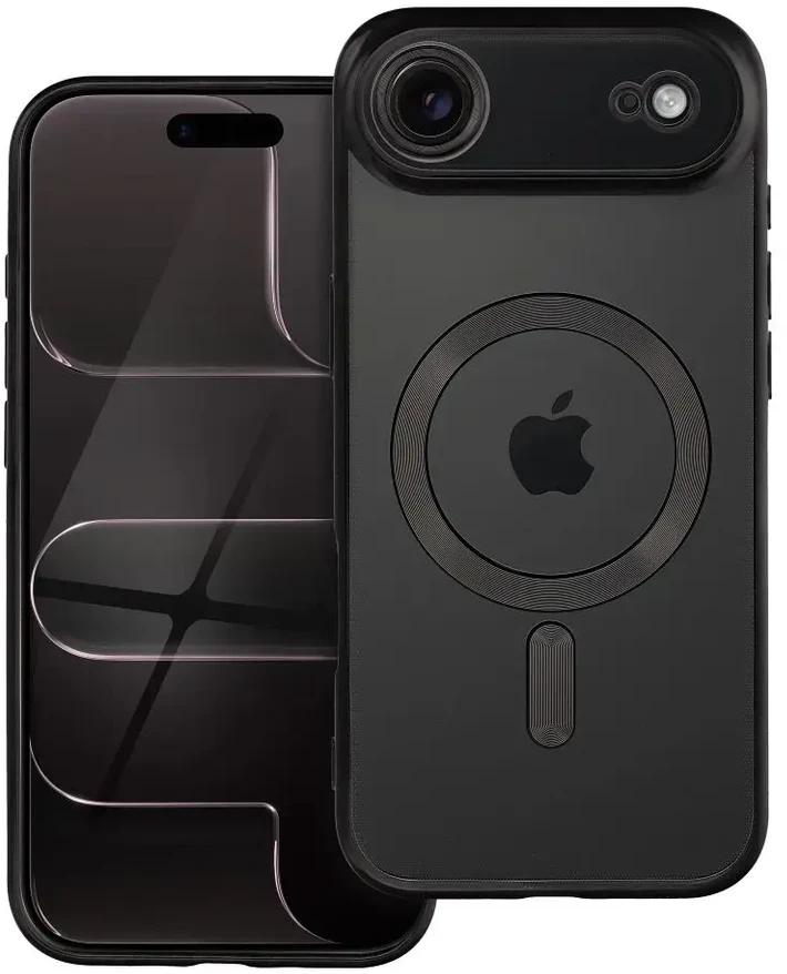 OEM dėklas, skirtas „iPhone 17 AIR“, „Electro Mag Cover“, suderinamas su „MagSafe“ (juodas)