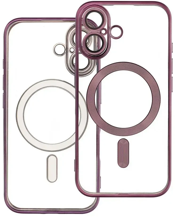 OEM dėklas, skirtas iPhone 16, Electro Mag dėklas, suderinamas su MagSafe violetine