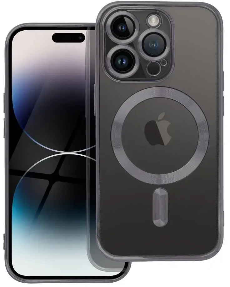 OEM dėklas, skirtas iPhone 14 PRO, Electro Mag dėklas, suderinamas su MagSafe juodas