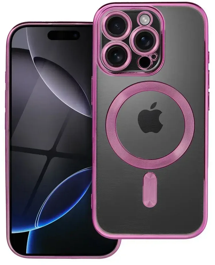 OEM dėklas, skirtas „iPhone 16 PRO Electro Mag Cover“, suderinamas su „MagSafe“, rožinis