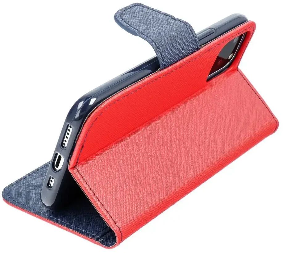 Oem FANCY Book dėklas skirtas Xiaomi Redmi Note 13 Pro Plus 5G red / mėlynos spalvos