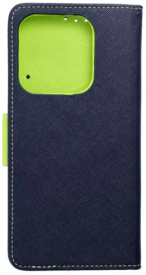 Oem FANCY Book dėklas skirtas Xiaomi Redmi Note 14 5G mėlynos spalvos / lime