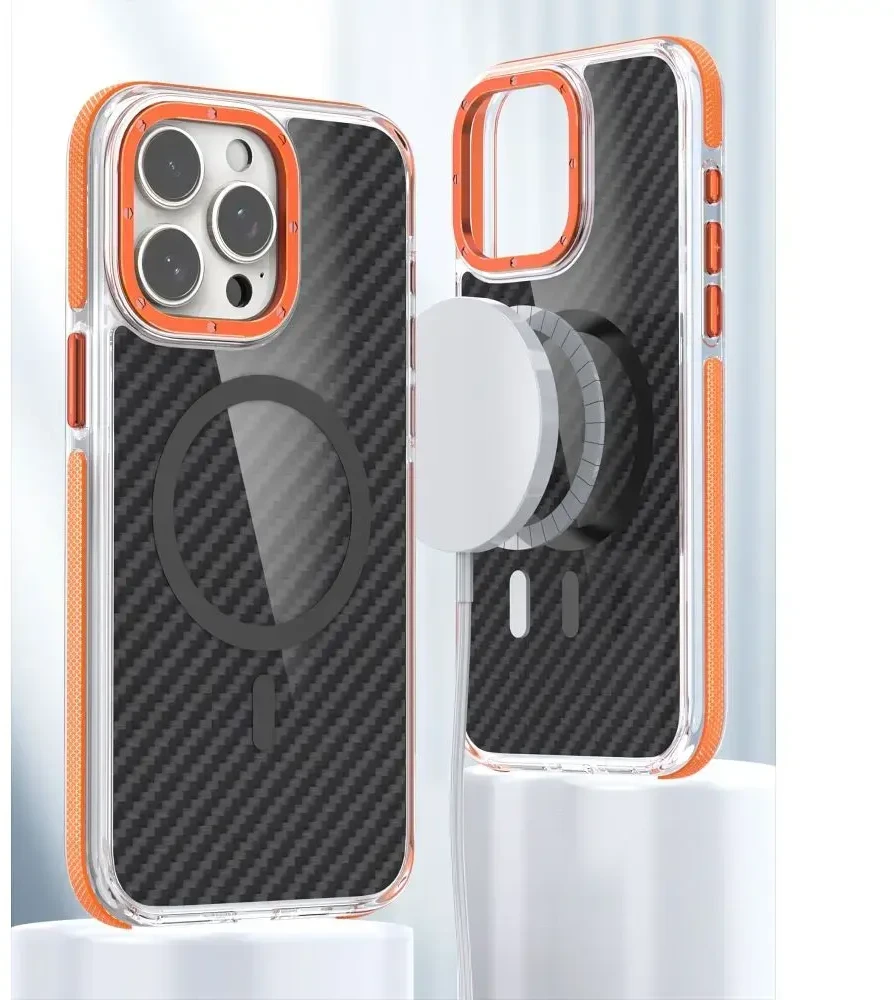 Oem Dėklas na Xiaomi Redmi Note 15 4G / 5G Fiber zgodne su MagSafe oranžinė