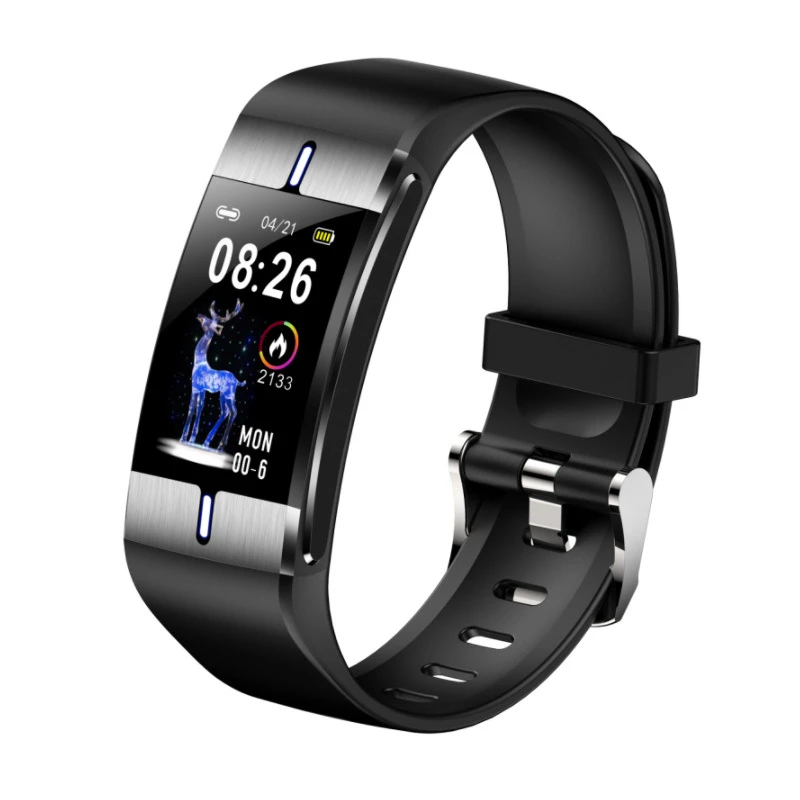 Išmanioji apyrankė Maxcom Fit FW34, Sidabrinės spalvos korpusas su juodos spalvos apyranke