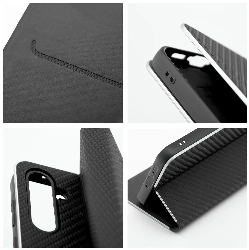Forcell OEM atverčiamas dėklas Oppo A53 2020 / A53s Luna Book Carbon juodas
