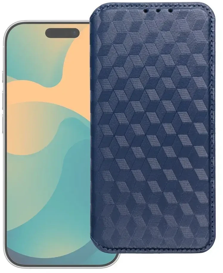 Oem Dėklas su klapką na Xiaomi Redmi NOTE 15 PRO 4G Cubic Book mėlyna