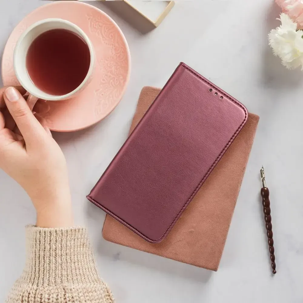 Oem Dėklas su klapką na Xiaomi Redmi NOTE 15 PRO 5G Smart Magneto bordo spalvos