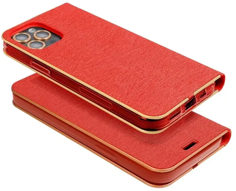 Oem Dėklas su klapką na Xiaomi Redmi NOTE 15 PRO PLUS 5G Luna Book Gold raudona