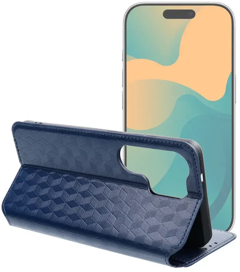 Oem Dėklas su klapką na Xiaomi Redmi NOTE 15 PRO 4G Cubic Book mėlyna