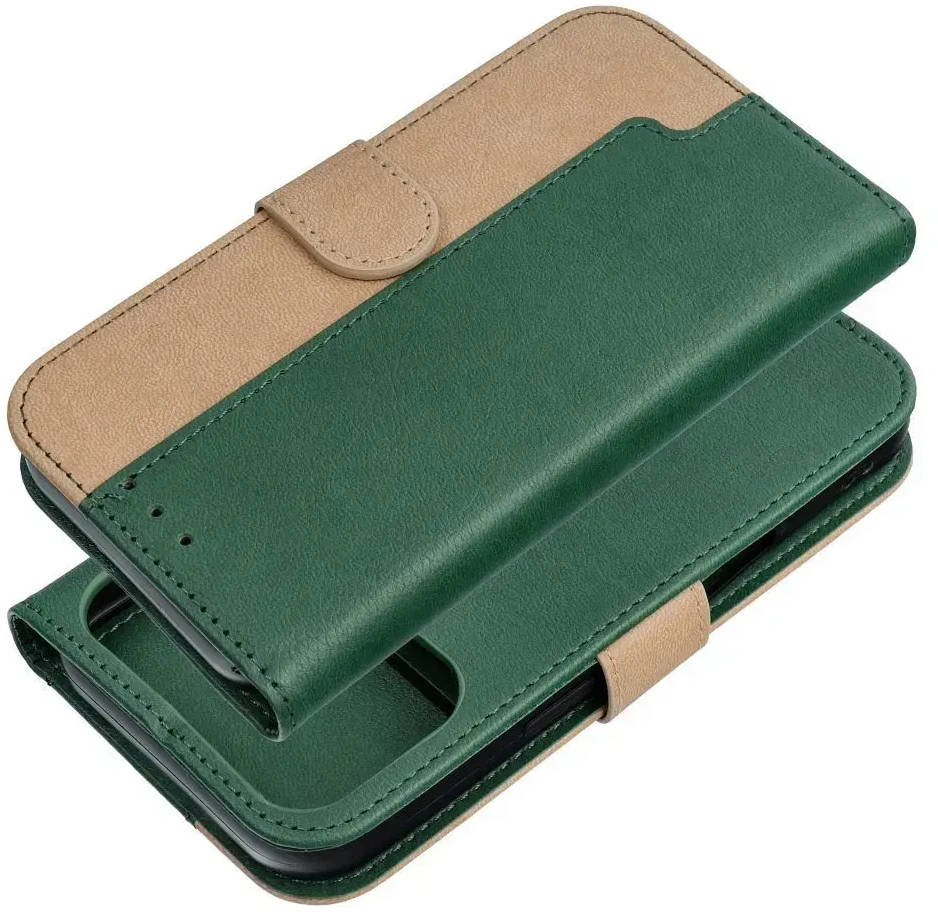 Oem Dėklas su klapką na Xiaomi Redmi NOTE 15 PRO Plus 5G Split Book zielono-auksinė