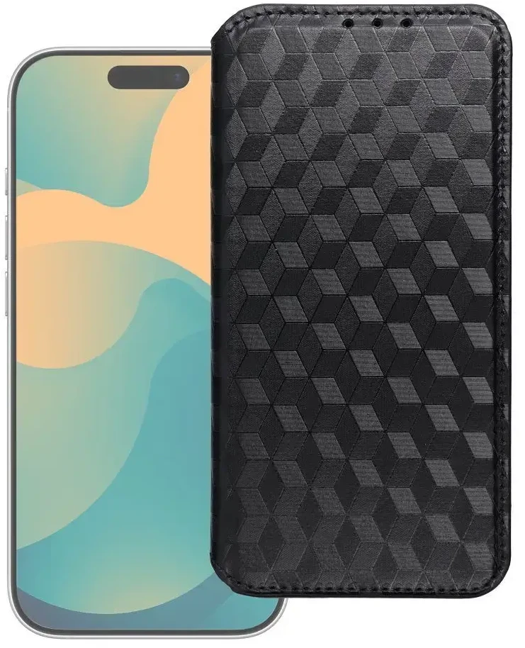 Oem Dėklas su klapką na Xiaomi Redmi NOTE 15 PRO Plus 5G Cubic Book juoda