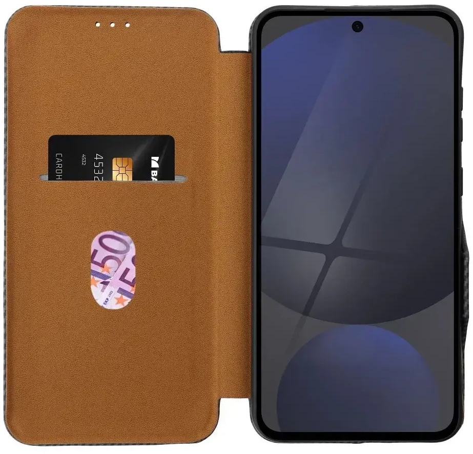 Oem FOLIO Side Magnet book dėklas skirtas Xiaomi Redmi Note 14 5G pilkos spalvos