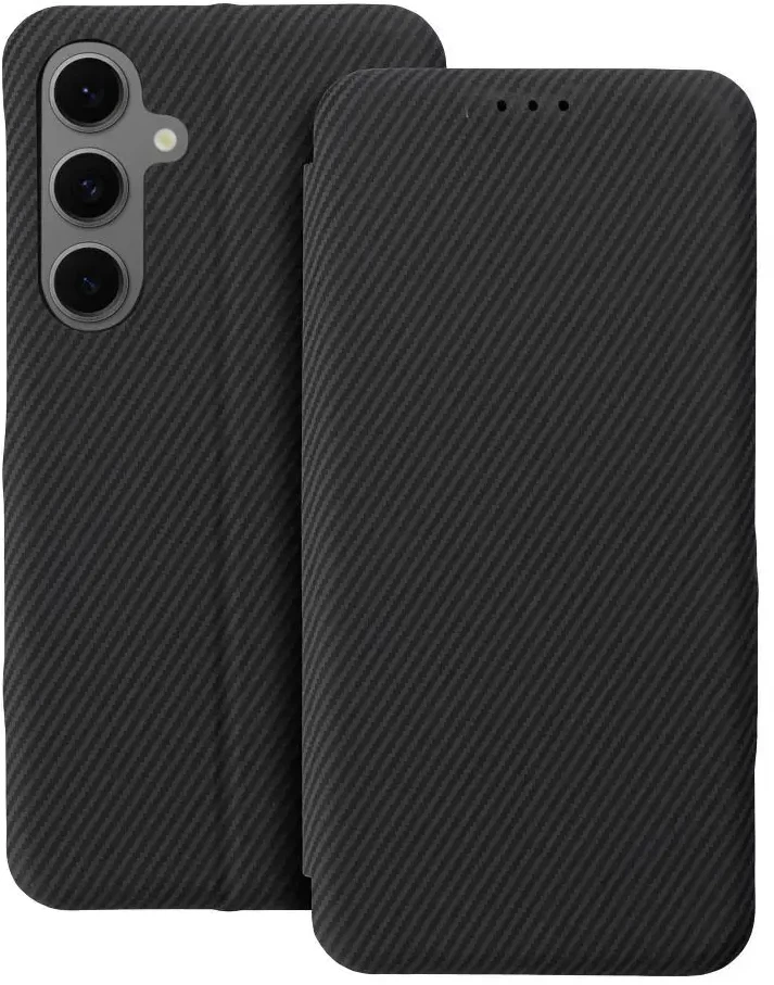 Oem FOLIO Side Magnet book dėklas skirtas Samsung Galaxy S25 PLUS juodos spalvos