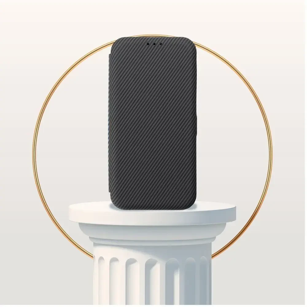 Oem Flip dėklas iPhone 16 PLUS Folio Side Magnet pilka