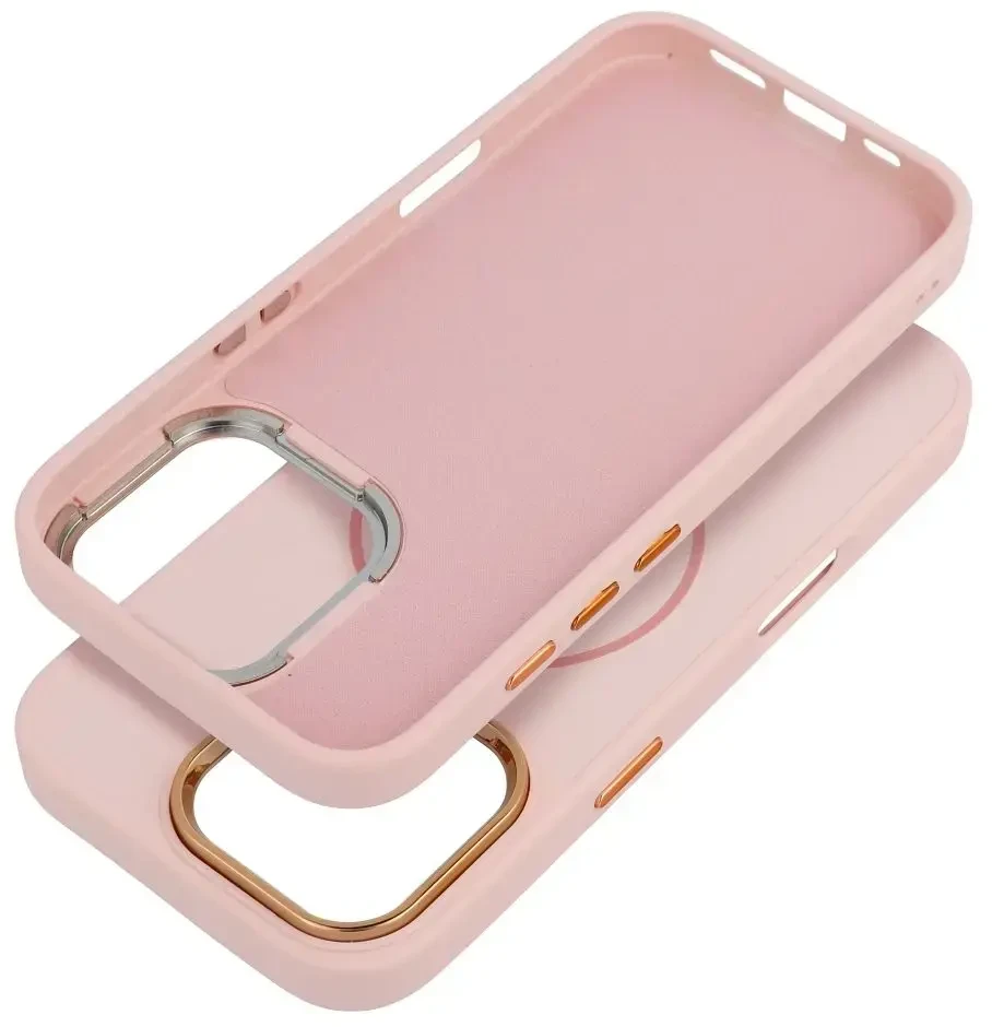 Oem Originalus „iPhone 13 Frame Mag Cover“ dėklas, suderinamas su „MagSafe“, rausvos spalvos.