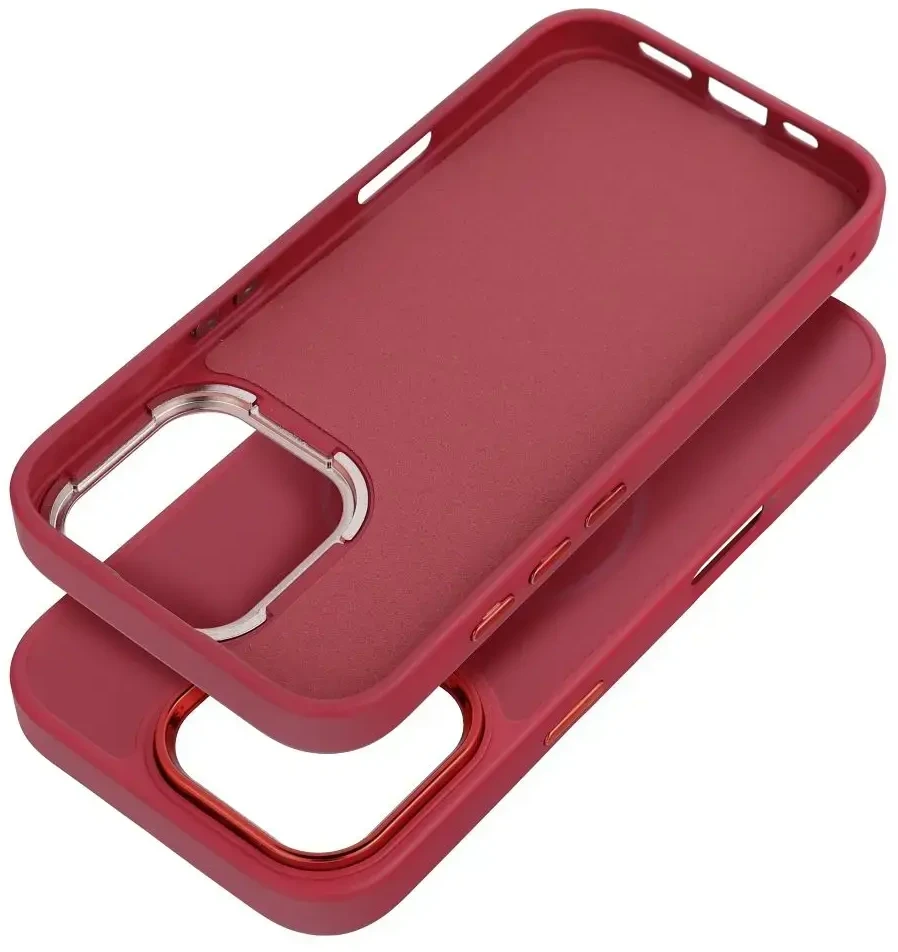 Oem Originalus „iPhone 13 MINI“ dėklas su „Frame Mag Cover“, suderinamas su „MagSafe“, rausvai raudonas