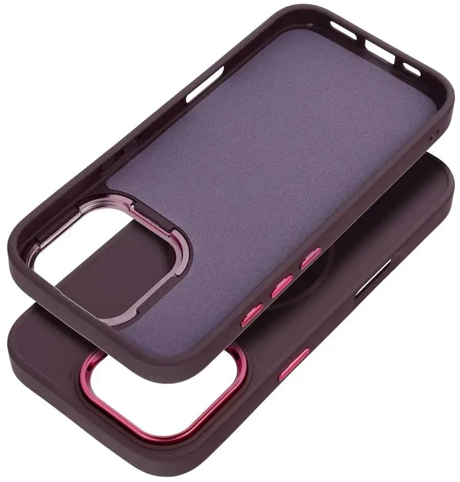 Oem Originalus dėklas, skirtas iPhone 16e (SE 4 2025) / 17e Frame Mag Cover, suderinamas su MagSafe violetine