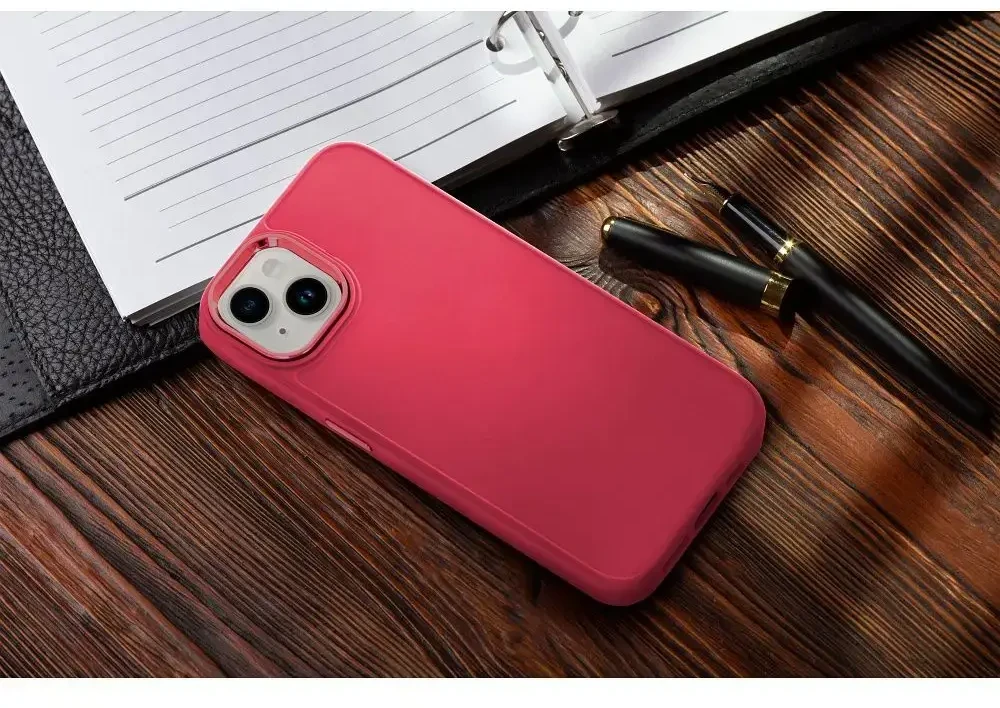 OEM dėklas, skirtas iPhone 13 MINI, rėmelis, rausvai raudonas