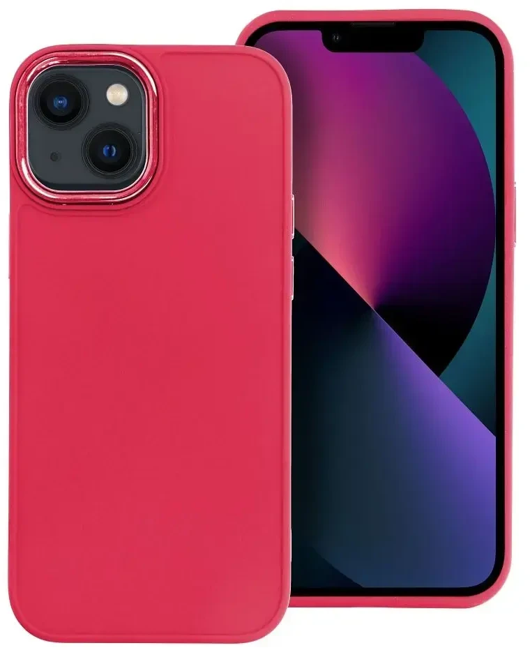 OEM dėklas, skirtas iPhone 13 MINI, rėmelis, rausvai raudonas